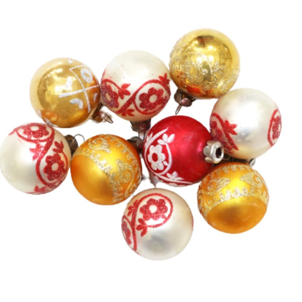 Vintage Christmas Ornaments, Mica Glitter Ornament
